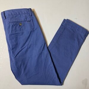 Polo Ralph Lauren Khaki Chino Pants Stretch Slim Fit Blue Mens Size 36x30